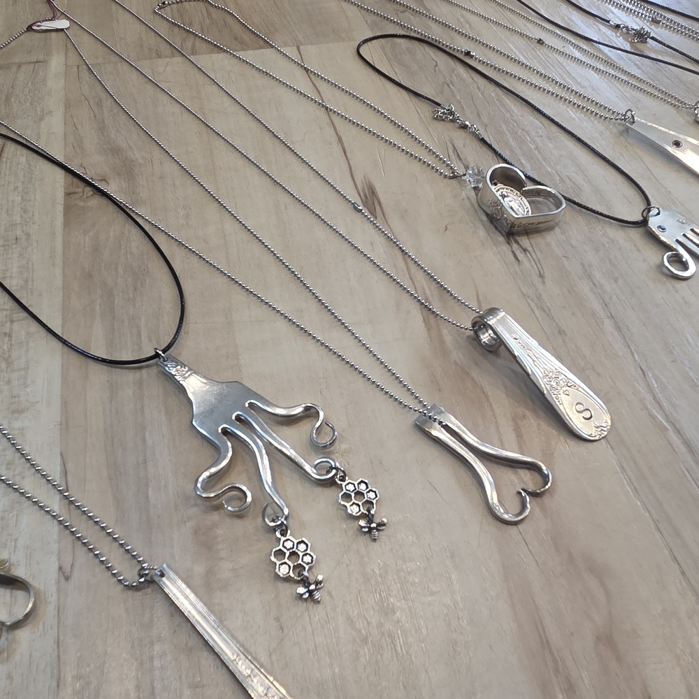 Huge Bundle! Silverplated Flatware Necklaces - Repurposed Flatware Jewelry